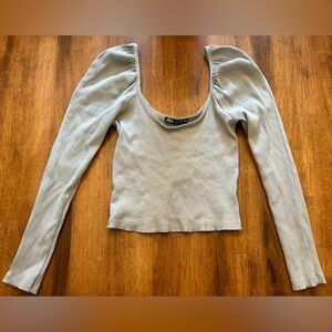 Zara Ribbed Long Sleeve Top